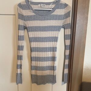 Striped Ribbed Long Sleeve Sweater